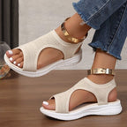 Damen Komfortable Freizeit-Sandalen mit atmungsaktivem Obermaterial und rutschfester Sohle R&B