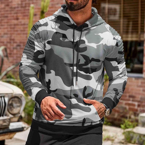 Herren Sport-Hoodie mit innovativer Textur und funktionalem Schnitt R&B