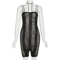 Damen Bodycon Overall mit Ripsoptik und eleganten Trägern R&B