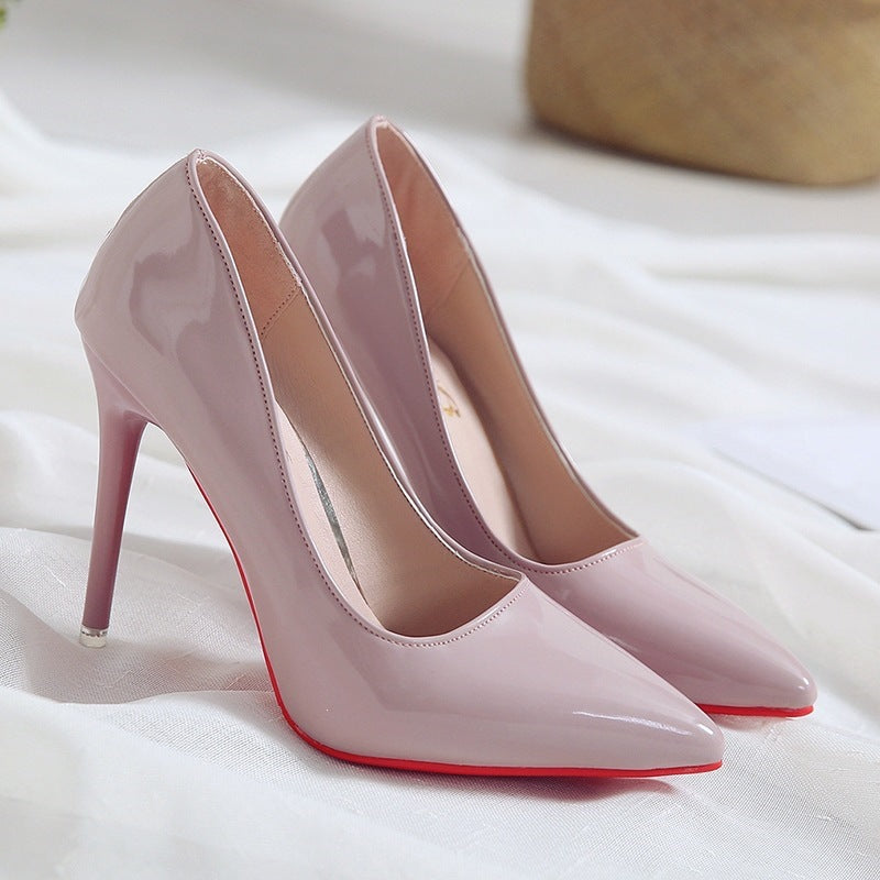 Damen Elegante Stiletto-Pumps mit hochglänzender Oberfläche R&B