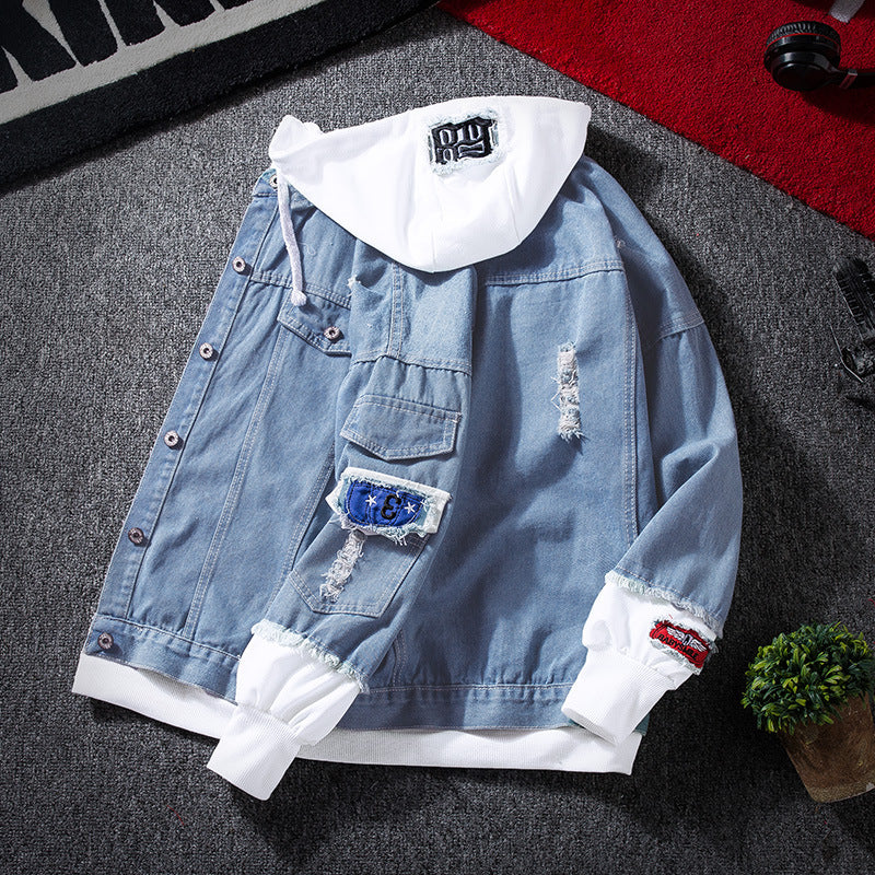 Enzo | Jeansjacke mit Kapuze