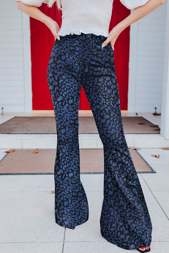 Damen Elegante Schlaghose im Schlangenleder-Look R&B