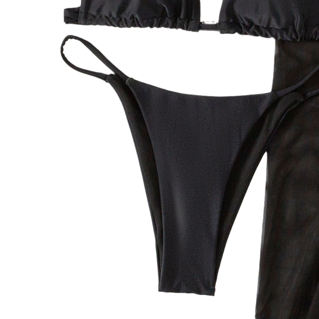 Damen Bikini-Set mit transparentem Wickelrock R&B