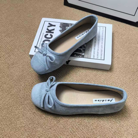 Damen Ballerinas mit elegantem Glanz und verspieltem Schleifendetail R&B