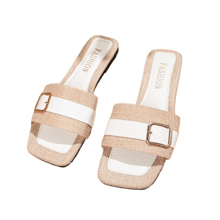 Damen modische und komfortable Riemensandalen mit elegantem Schnallen-Detail R&B