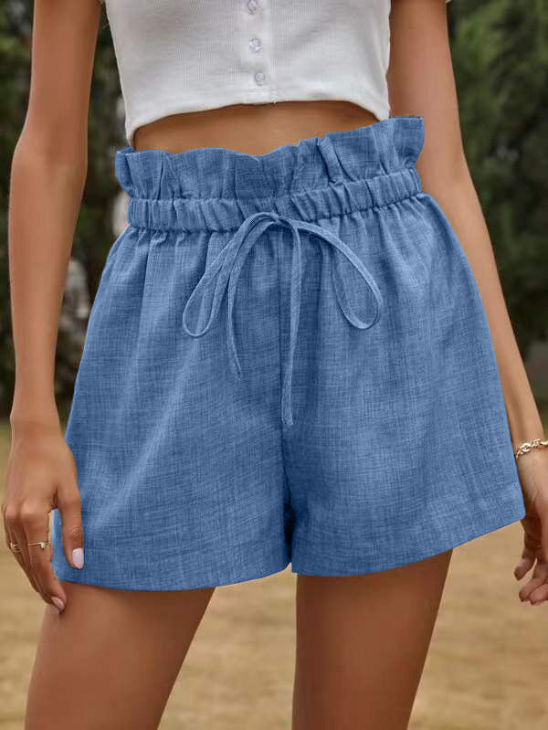 Damen lässige Shorts mit elastischem Bund R&B