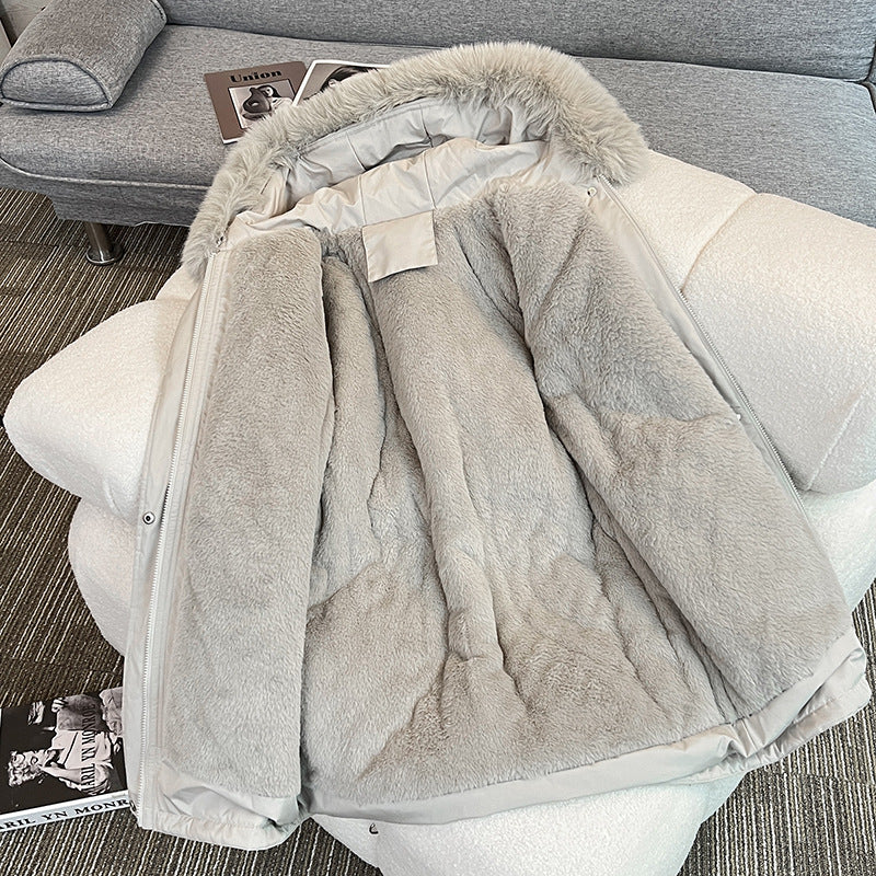 Damen Modischer Winterparka mit kuscheligem Innenfutter und praktischen Taschen R&B