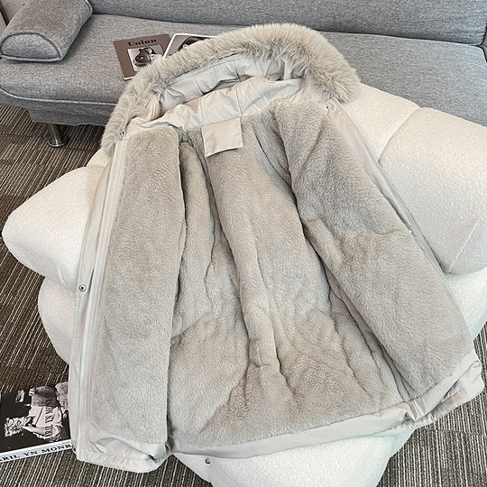 Damen Modischer Winterparka mit kuscheligem Innenfutter und praktischen Taschen R&B