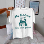 Damen T-Shirt mit humorvollem Bärenmotiv und inspirierendem Schriftzug R&B