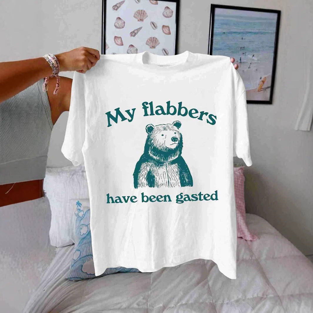 Damen T-Shirt mit humorvollem Bärenmotiv und inspirierendem Schriftzug R&B
