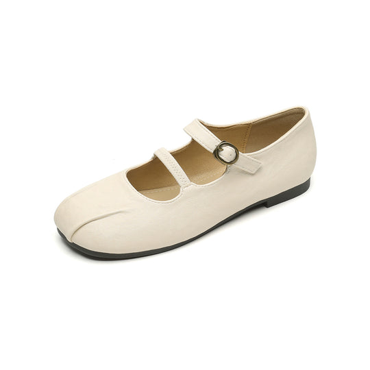Damen Ballerinas mit eleganter Schnalle und hochwertigem Leder R&B