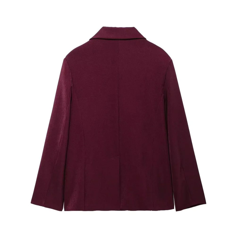 Damen elegante Doppelreiher Blazerjacke R&B