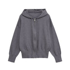 Damen lässige Kapuzenjacke mit Reißverschluss R&B