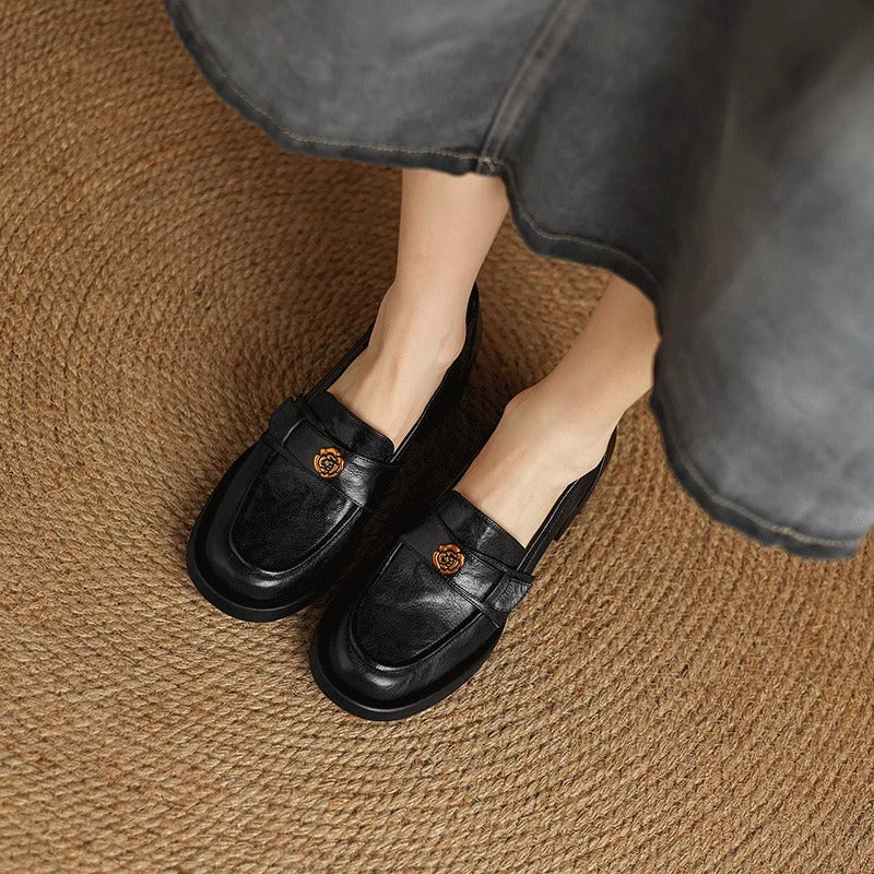 Damen Mokassins mit elegantem Riemen und hochwertigem Lederobermaterial R&B