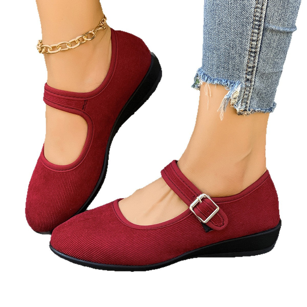 Damen Mules mit verstellbarem Riemen und komfortablem Fußbett R&B