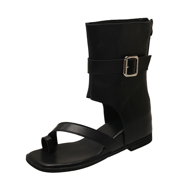 Damen Moderne Sandalenstiefel mit verstellbarem Riemen und elegantem Design R&B