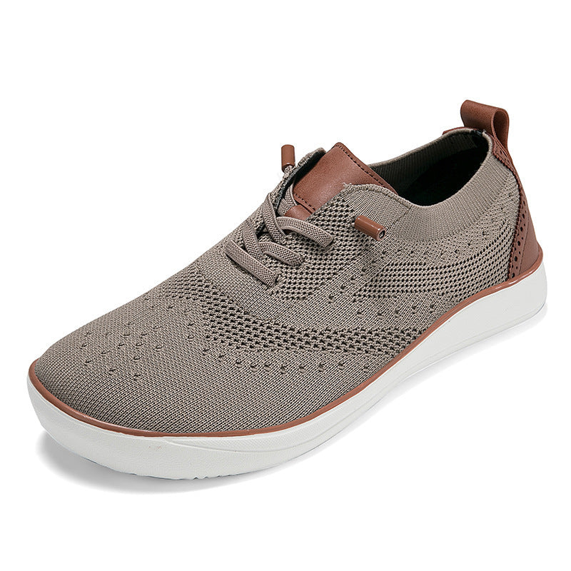 Damen bequeme und atmungsaktive Sneakers mit elastischer Strick-Oberfläche R&B
