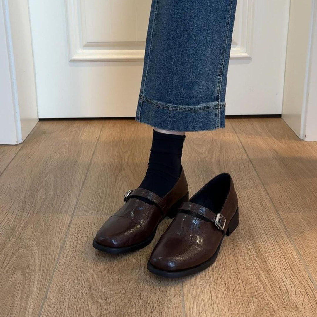 Damen Mokassins mit modischer Schnallenverzierung und eleganter Form R&B