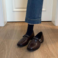 Damen Mokassins mit modischer Schnallenverzierung und eleganter Form
