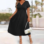 Damen lockeres Maxi-Kleid R&B