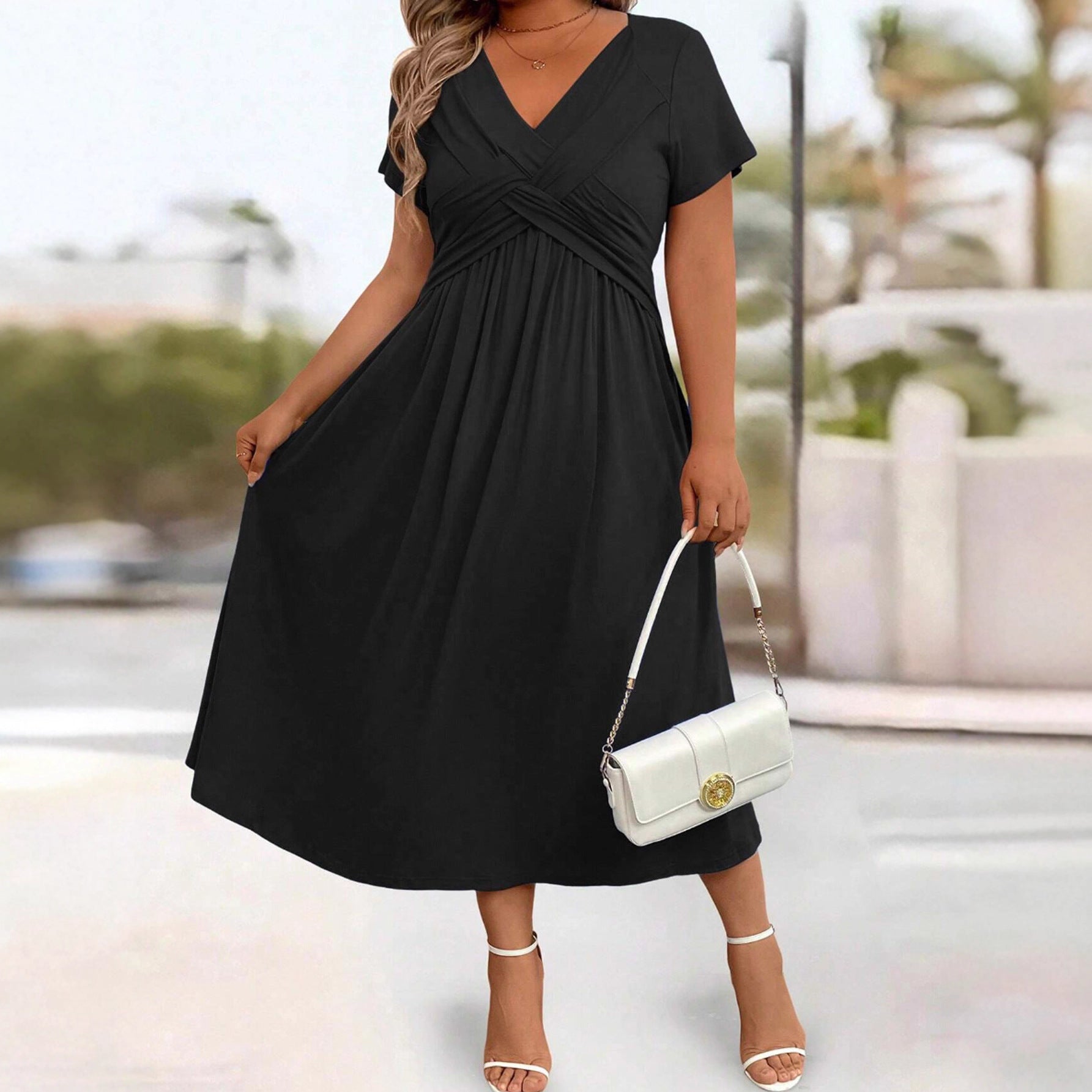 Damen lockeres Maxi-Kleid R&B