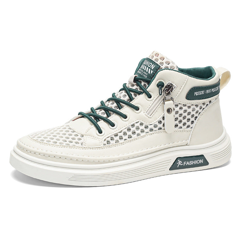Damen Sportliche High-Top Sneakers mit atmungsaktivem Mesh-Obermaterial R&B