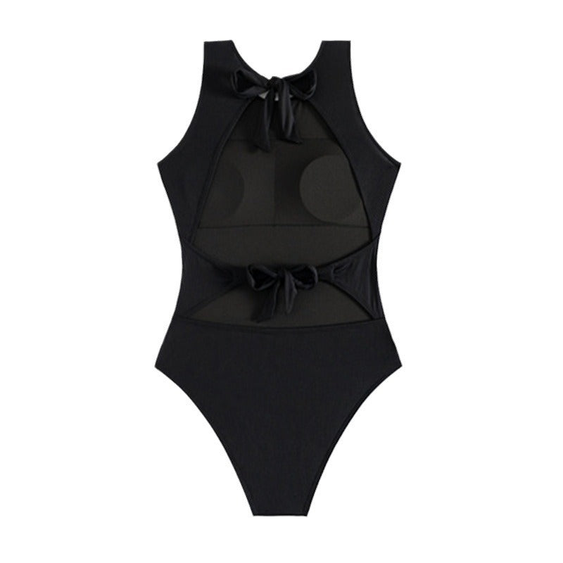 Damen Einteiliger Badeanzug mit hochgeschlossenem Schnitt und sportlicher Passform R&B