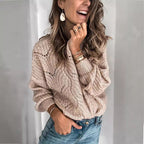 Damen luftiger Strickpullover mit lässigem Schnitt R&B