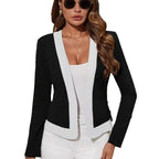 Damen Moderne Blazerjacke mit kontrastierenden Details R&B