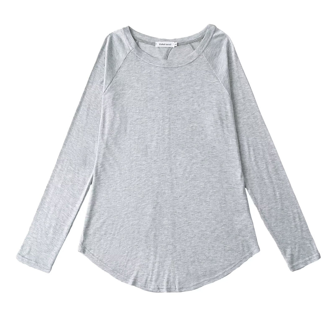 Damen lässiges Langarm-T-Shirt R&B