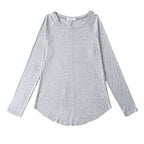 Damen lässiges Langarm-T-Shirt