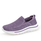 Damen Komfortable Slip-On Sneakers mit atmungsaktivem Strickoberteil R&B