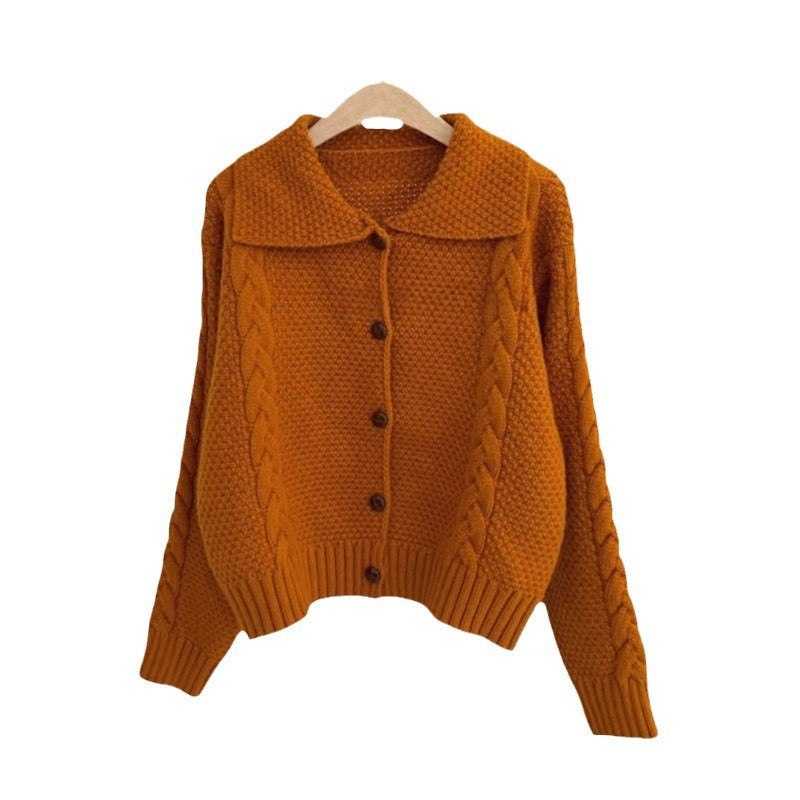 Damen Grobstrickjacke mit kontrastierenden Knöpfen und strukturiertem Design R&B