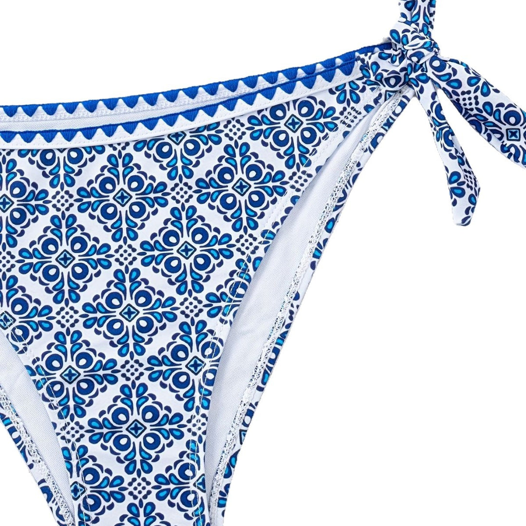 Damen Triangel-Bikini mit verspieltem Knoten-Design R&B