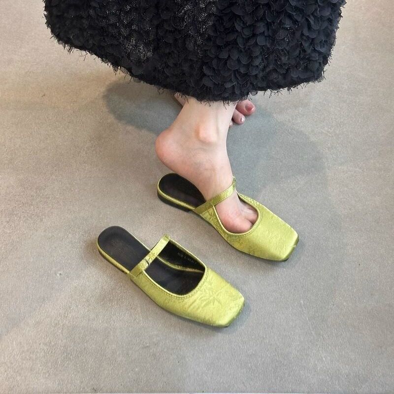 Damen elegante Mules mit Floral-Design R&B