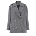 Damen Oversized Wollmantel R&B