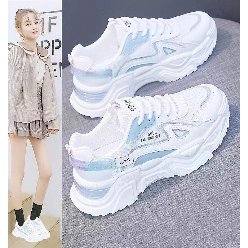 Damen Chunky Sneakers mit glänzenden Akzenten und auffälligem Design R&B