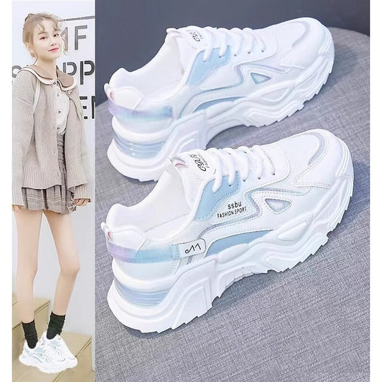 Damen Chunky Sneakers mit glänzenden Akzenten und auffälligem Design R&B