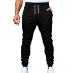 Herren nan tapered Jogginghose mit Kniepasse, elastischem Tunnelzugbund und Reißverschlusstaschen R&B