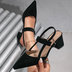 Damen Slingback-Pumps mit elegantem Design und stabilen Blockabsätzen R&B