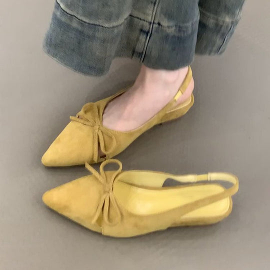 Damen Sling-Ballerinas mit dekorativem Schleifendetail und komfortablem Fußbett R&B