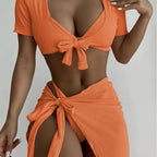 Damen Bikini-Set mit oberteil und Rock R&B
