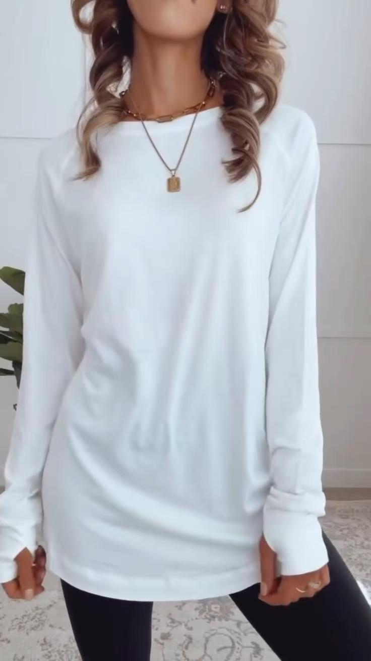 Damen Langarmshirt aus atmungsaktiver Baumwolle R&B