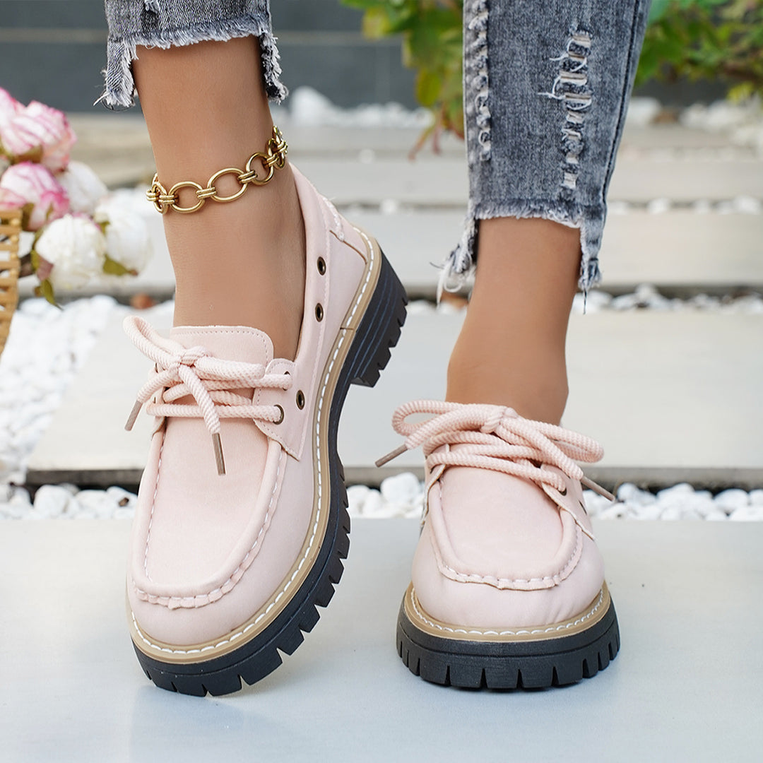 Damen Stilvolle Boots mit robustem Sohlenprofil und modischem Schnürsystem R&B