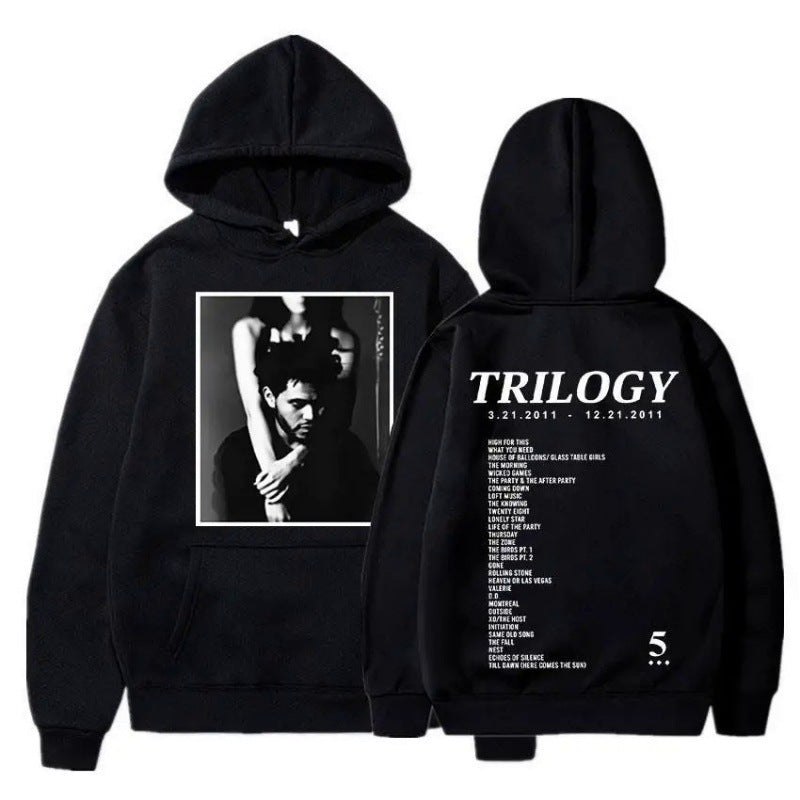Damen Kapuzenpullover mit künstlerischem Fotodruck und einzigartigem Schriftzug