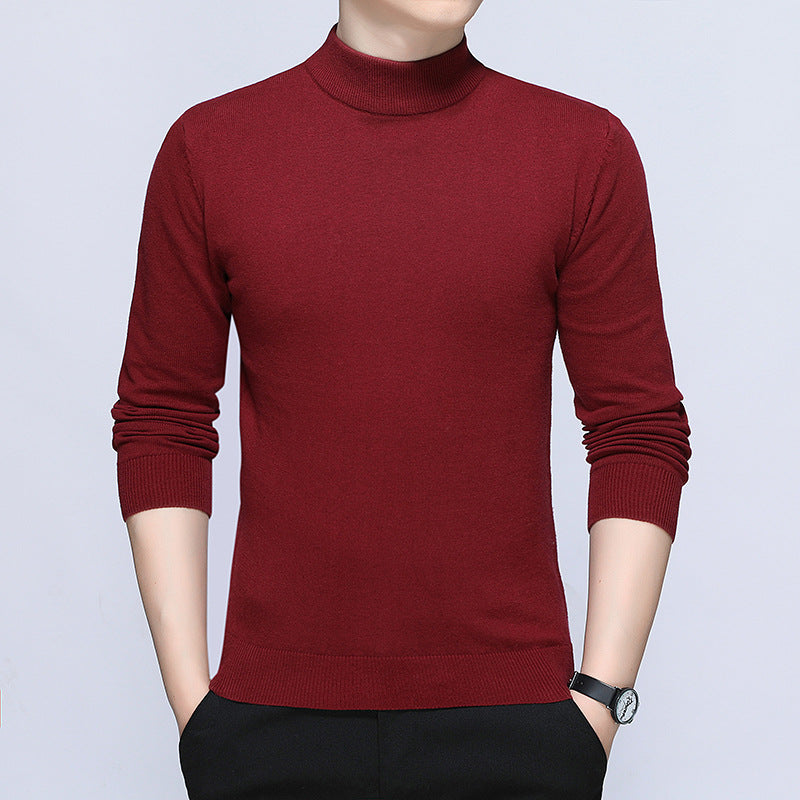 Herren stilvoller Rollkragenpullover aus weichem Baumwollmix R&B