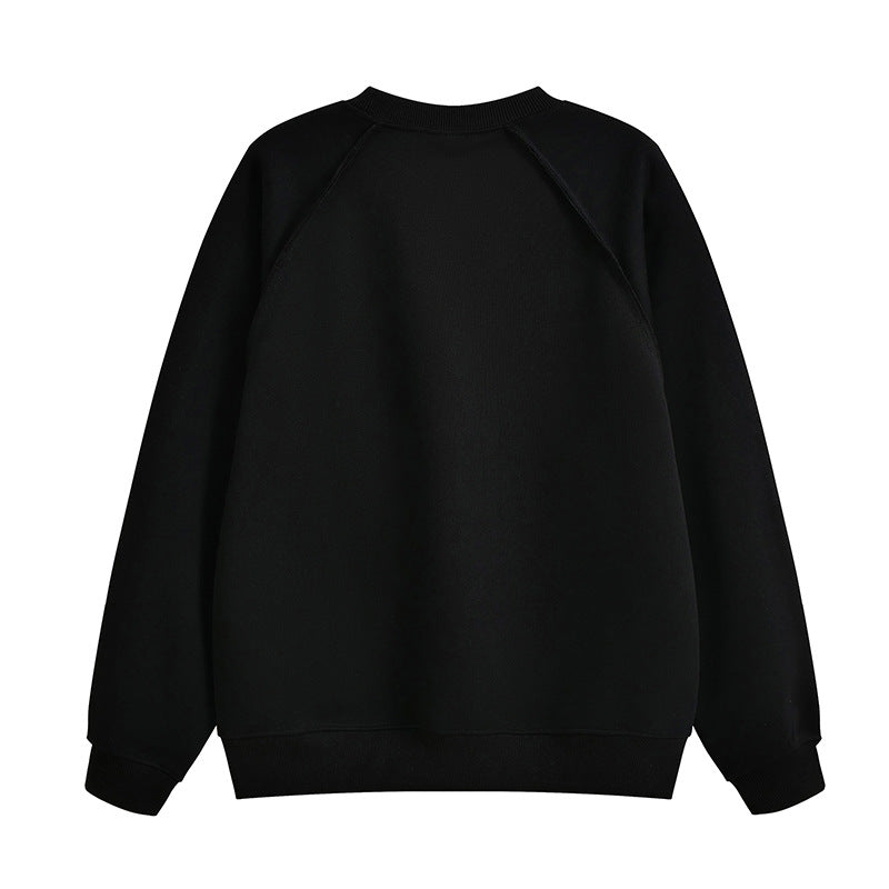 Damen bequemer Sweatshirt mit Raglanärmeln und hochwertigem Baumwollmix