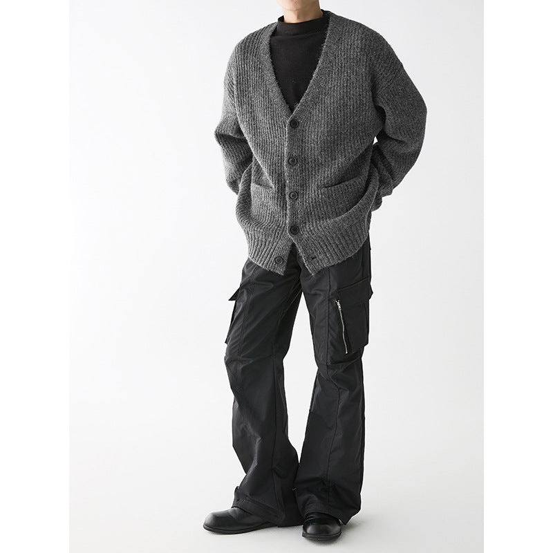 Herren Grobstrickjacke mit praktischen Taschen und stylischem Design