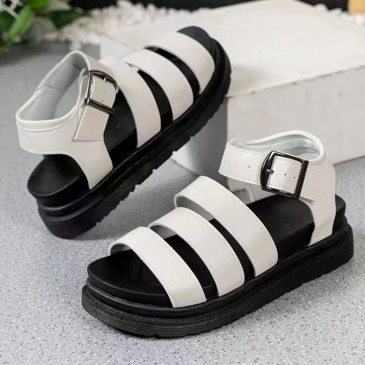 Damen Komfortable Bast-Sandalen mit verstellbarem Riemen und dämpfender Sohle R&B