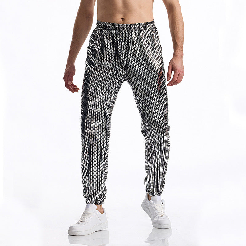 Herren atmungsaktive Jogginghose mit modernem Punktedesign R&B